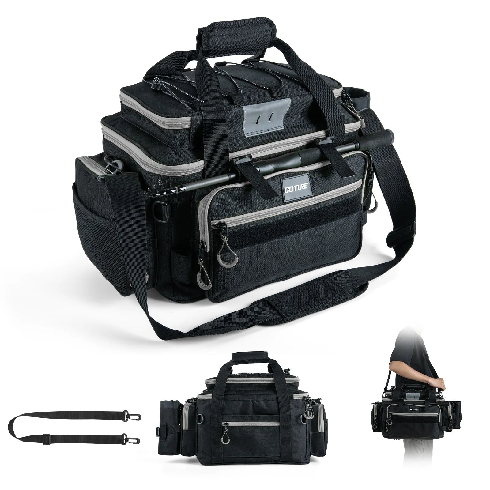 Heavy Duty Waterproof Fishing Tackle Backpack – Large Capacity Outdoor Fishing Storage Bag