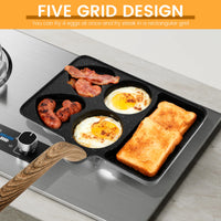 5in1 Frying Pan Multifunctional Egg Frying Pan 5Compartment Easy Cleaning Nonstick Cooking Pots for Cooking Kitchens Accessories