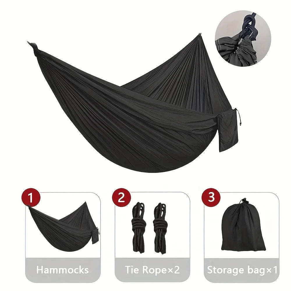 Portable Heavy Duty Camping Hammock with Straps & Storage Bag – Lightweight Outdoor Hammock for Hiking & Travel