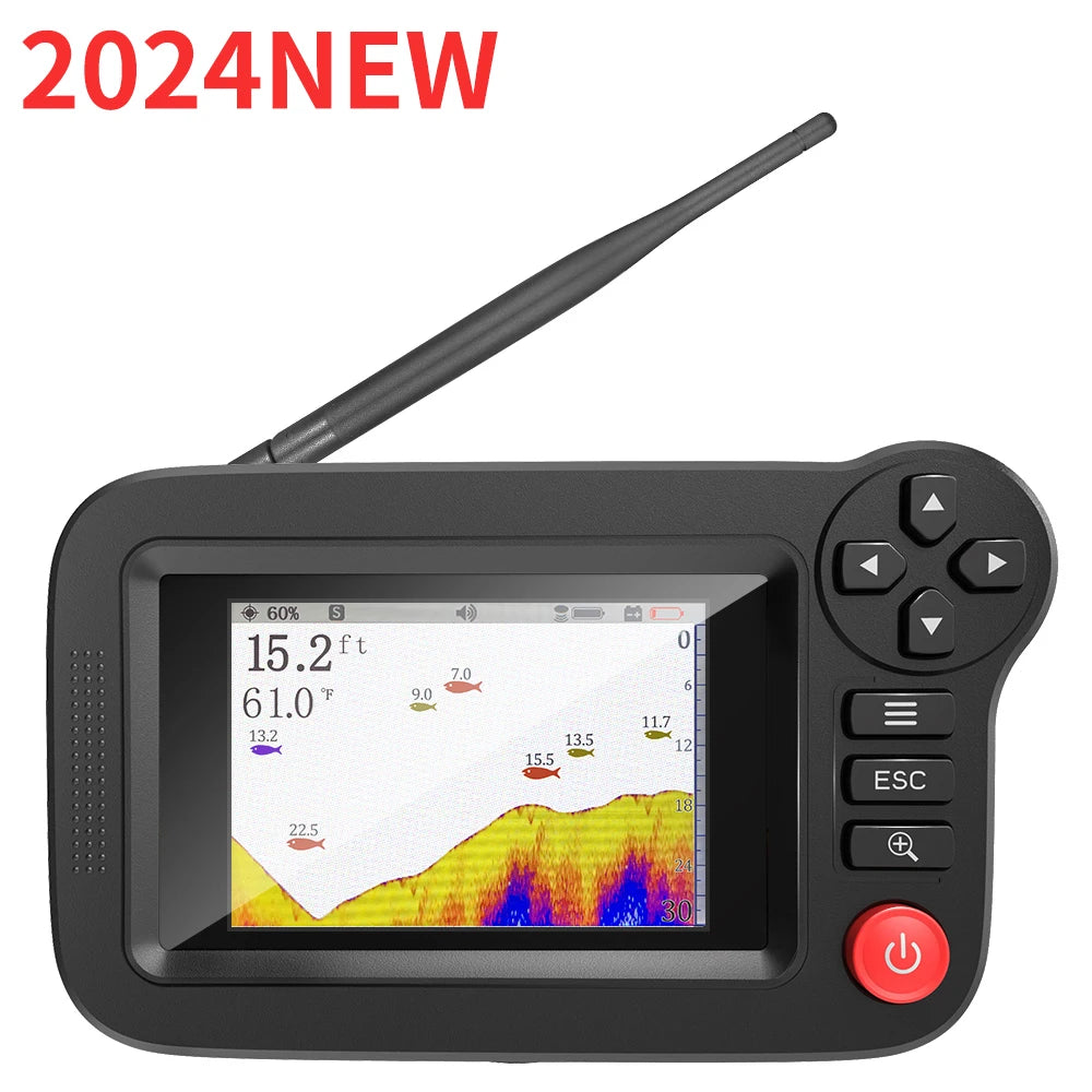 PUPOPAN Smart Fish Finder - Portable Fish Finder and Depth Finder For Recreational Fishing From Dock, Shore Or Bank Find fish