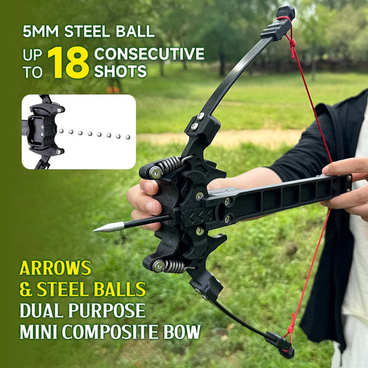 18 Round Steel Ball Recurve Bow – Folding Dual-purpose Bow