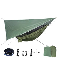 Heavy Duty Camping Hammock with Mosquito Net & Rain Fly – Waterproof Outdoor Survival Hammock System