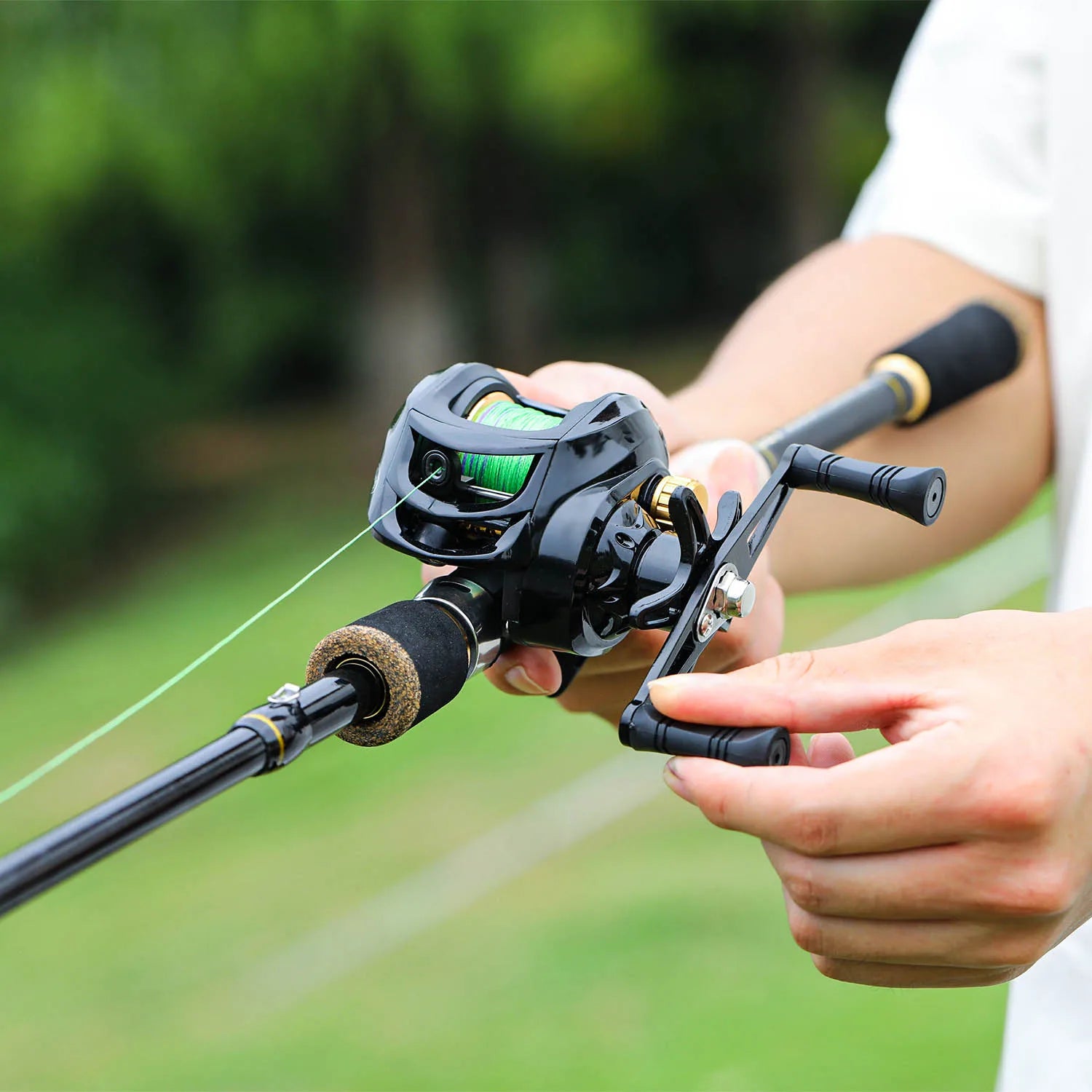 Heavy Duty Telescopic Baitcasting Rod & Reel Combo – Full Fishing Kit with Carry Bag