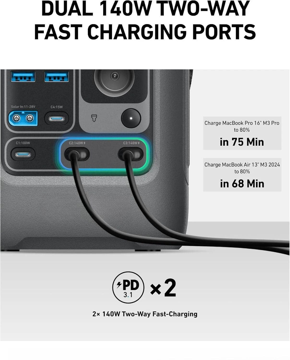 C300 300W Portable Power Station (288Wh) – LiFePO4 Solar Generator for Camping & Backup Power