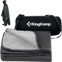 KingCamp Hooded Stadium Blanket - Waterproof & Windproof Fleece Blanket For Sports, Concerts, Park, Travel & Hiking