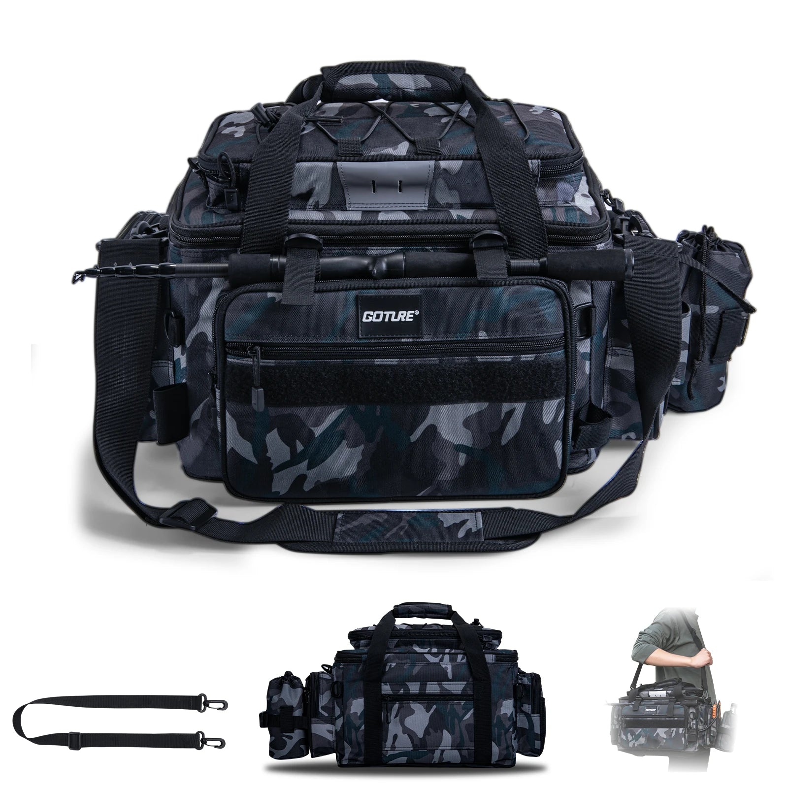 Heavy Duty Waterproof Fishing Tackle Backpack – Large Capacity Outdoor Fishing Storage Bag