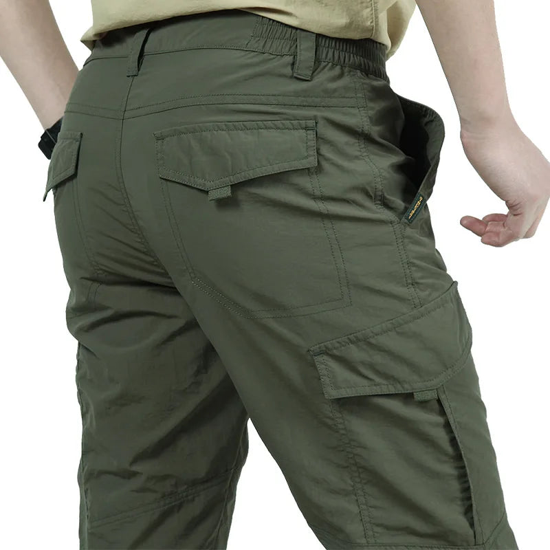 Men’s Lightweight Waterproof Cargo Pants – Quick Dry Tactical Trousers for Camping & Outdoor Use