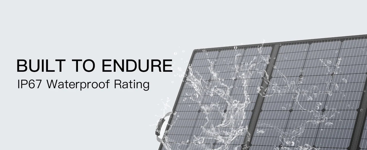 MHPOWOS 220W Foldable Solar Panel – Portable MC4 Solar Charger for Camping & Power Stations