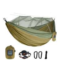 Portable Heavy Duty Nylon Camping Hammock with Mosquito Net – Single/Double Outdoor Travel Hammock