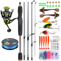 Heavy Duty Carbon Fiber Fishing Rod Combo – Portable Spinning Rod & Reel Set with Accessories