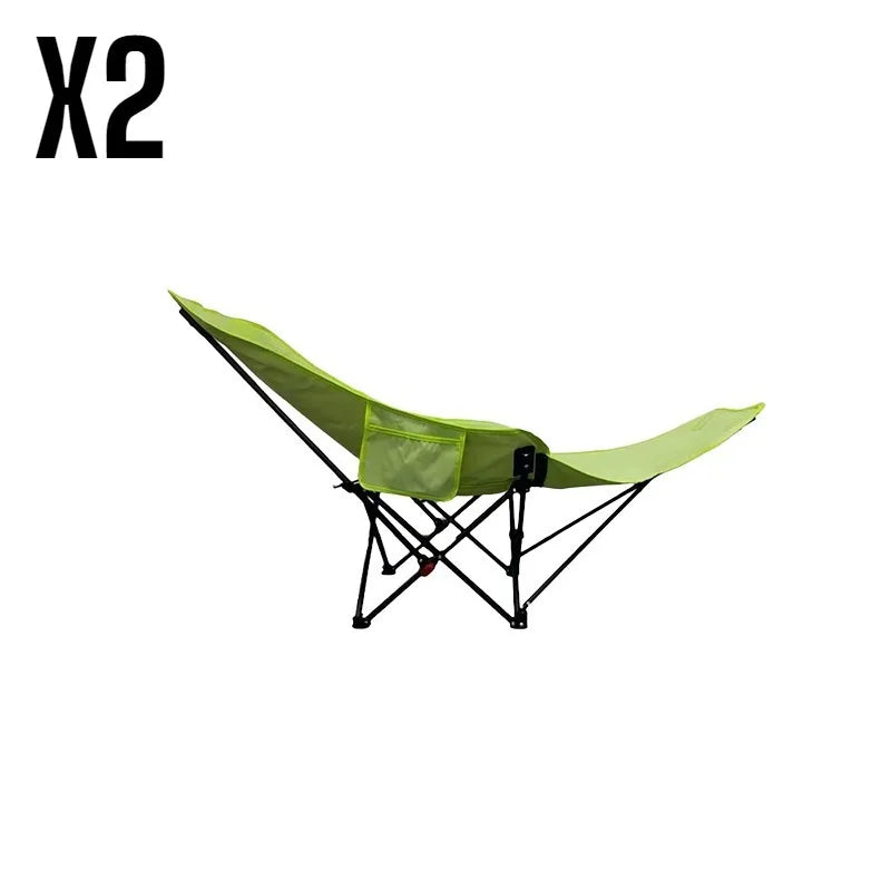 Portable Folding Recliner Beach Chair Leg Rest Lunch Break Folding with Outdoor Lunch Chair Outdoor Camping Chair Fishing Chair