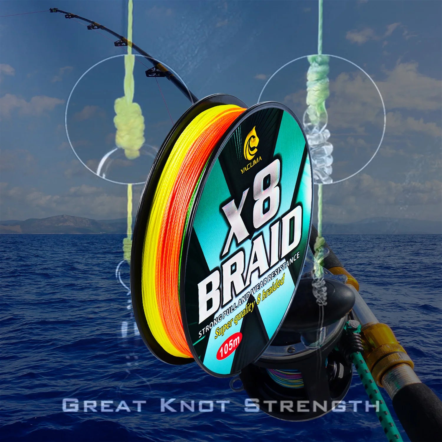 Heavy Duty X8 Braided Fishing Line – Japanese PE Fishing Wire (20LB-118LB Multicolor)