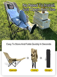 Portable Folding Recliner Beach Chair Leg Rest Lunch Break Folding with Outdoor Lunch Chair Outdoor Camping Chair Fishing Chair