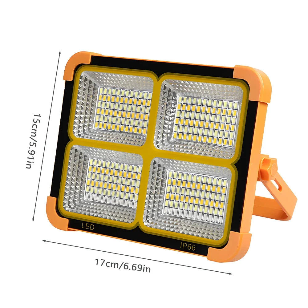 200W Portable Camping Lamp Solar Rechargeable with Magnet