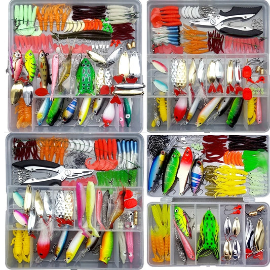 Fishing Lure Kit Set for Bass Pike Crank Tackle with Box