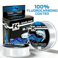 Heavy Duty Fluorocarbon Coated Fishing Line – Abrasion Resistant Sinking Monofilament Leader