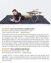 KingCamp Hooded Stadium Blanket - Waterproof & Windproof Fleece Blanket For Sports, Concerts, Park, Travel & Hiking