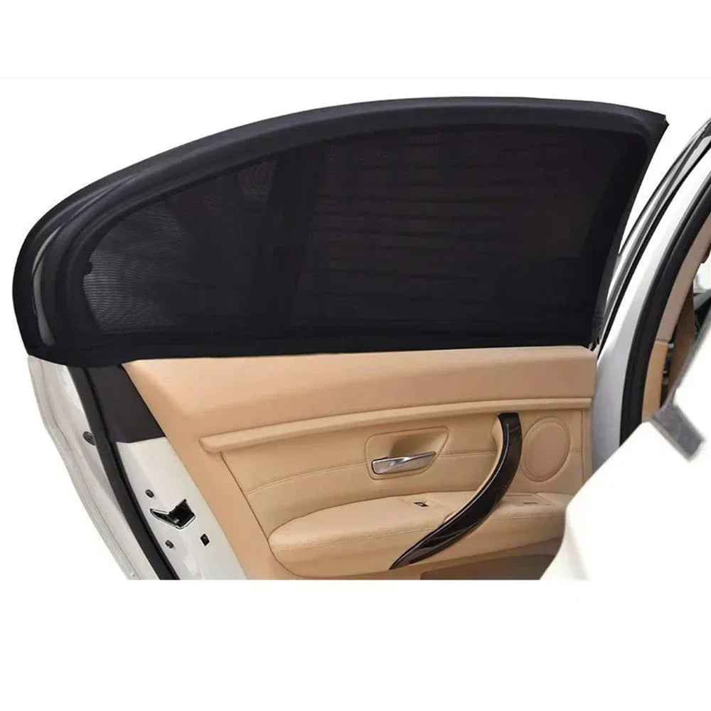 2PCS/4PCS Car Window Sunshade Mosquito Net Set – Breathable UV Protection Screens for Front & Rear Windows