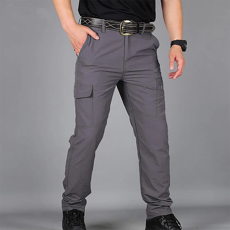 Men’s Lightweight Waterproof Cargo Pants – Quick Dry Tactical Trousers for Camping & Outdoor Use