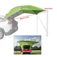 280x190cm Car Rear Tent Outdoor Camping Beach Travel Waterproof Sun Shelter Automobile Awning Rooftop Rain Canopy for SUV Sedan