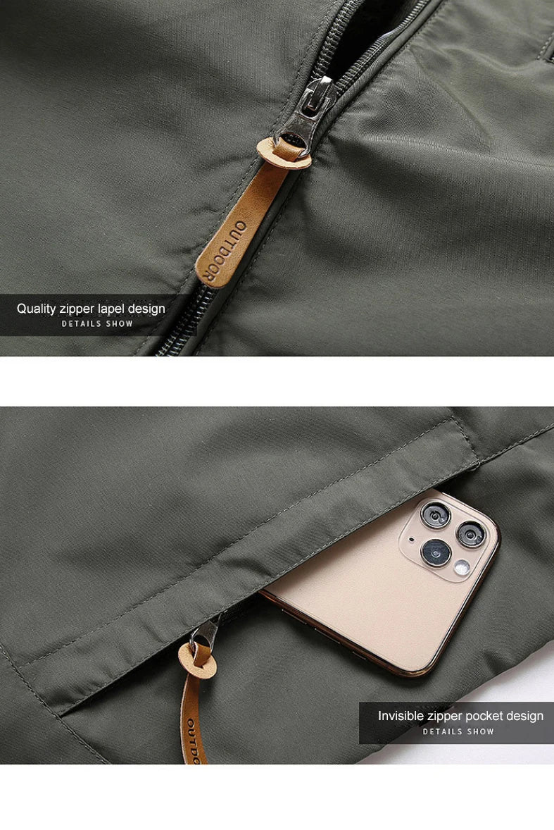 Waterproof Windbreaker Jacket – Outdoor Hiking, Camping & Fishing Casual Coat