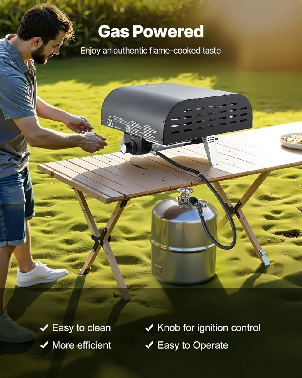 Portable Propane Pizza Oven 12 Inch Outdoor Gas Pizza Oven