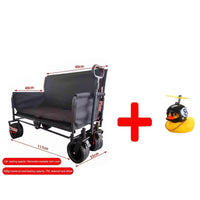 Collapsible Folding Utility Beach Cart Wagon Heavy Duty Large Capacity Fold Wagon Ourdoor Trolley Portable Garden Camping Cart