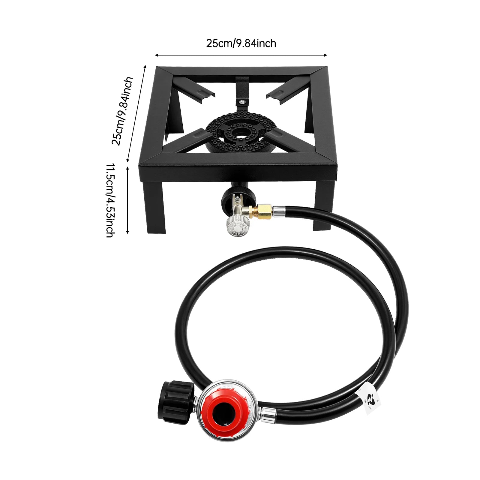 Portable Double Burner Gas Stove – Adjustable Regulator for Camping & BBQ