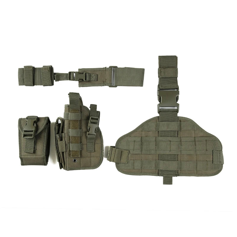 Tactical Leg Gun Holster with Phone Pocket for Hunting Gear