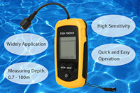 Alarm 100M Portable Sonar Fish Finders 45 degrees Sonar Coverage Echo Sounder Alarm Transducer Lake Sea Fishing
