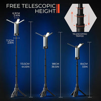 6000mAh LED Work Light Rechargeable Cordless Work Light with COB Construction Light Telescopic for Outdoor Camping