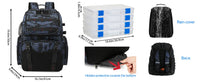 45L Heavy Duty Fishing Backpack Cooler – Waterproof Tackle Storage Bag with Rod Holders & Rain Cover