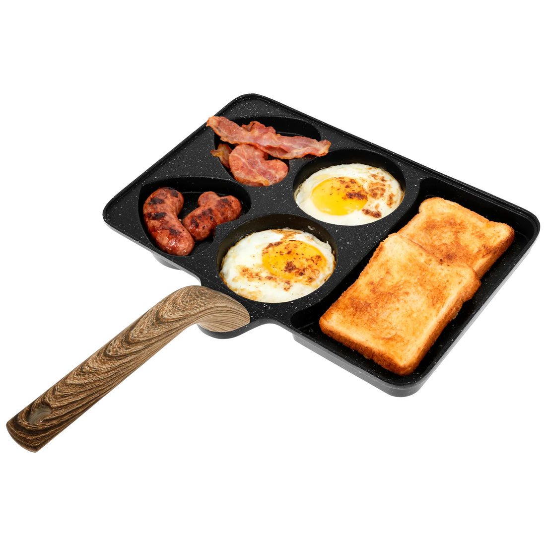 5in1 Frying Pan Multifunctional Egg Frying Pan 5Compartment Easy Cleaning Nonstick Cooking Pots for Cooking Kitchens Accessories