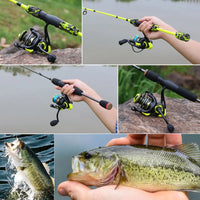 Heavy Duty Carbon Fiber Fishing Rod Combo – Portable Spinning Rod & Reel Set with Accessories