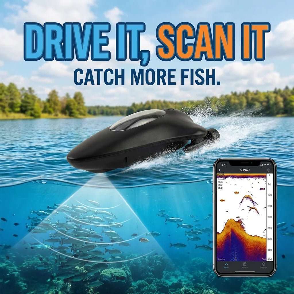 Remote-Controlled Sonar Fish Finder with App Wireless Depth Finder Fish Icons Wifi fish finder fishing fishfinder boat kayak