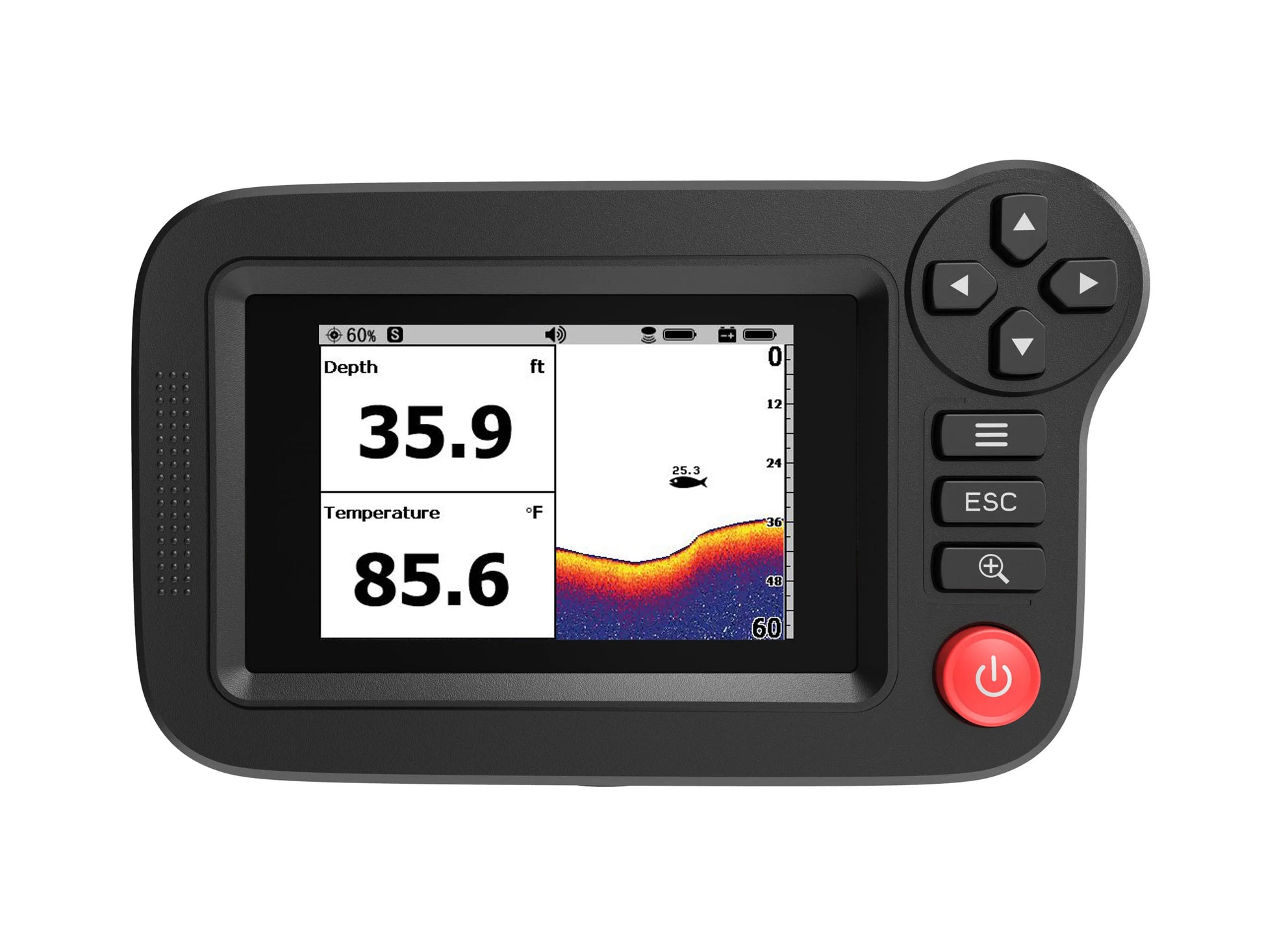 PUPOPAN Smart Fish Finder - Portable Fish Finder and Depth Finder For Recreational Fishing From Dock, Shore Or Bank Find fish