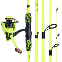 Portable 5-Section Fishing Rod & Reel Combo – Heavy Duty Spinning Fishing Set with 1000-3000 Reel