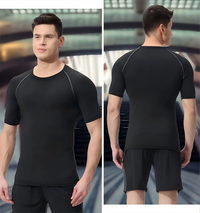 Men’s Compression Running T-Shirt – Quick Dry Short Sleeve Gym & Training Sportswear