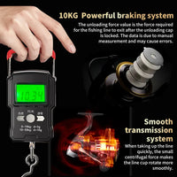 Two-Hand Rotating Fishing Reel HE1000-7000 - 5.2:1 Gear Ratio
