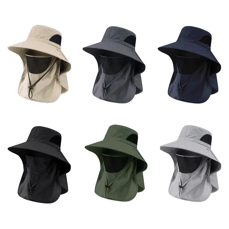 UV Protection Fishing & Hiking Hat – Outdoor Bucket Hat with Neck Flap for Men & Women