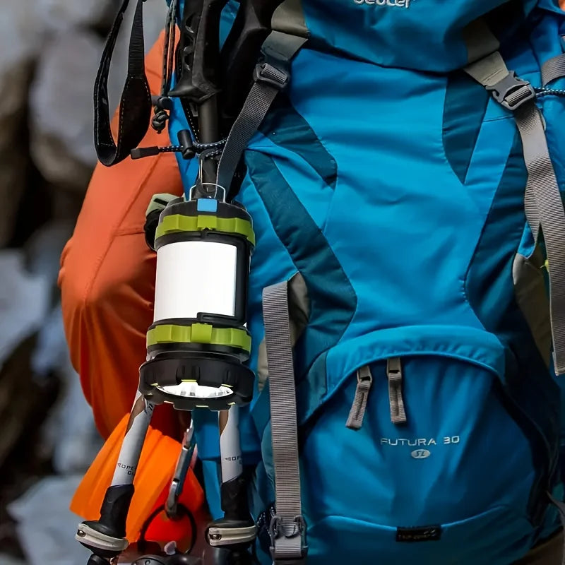 1000LM Rechargeable LED Camping Light - 6 Modes Power Bank