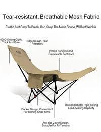 Portable Folding Recliner Beach Chair Leg Rest Lunch Break Folding with Outdoor Lunch Chair Outdoor Camping Chair Fishing Chair