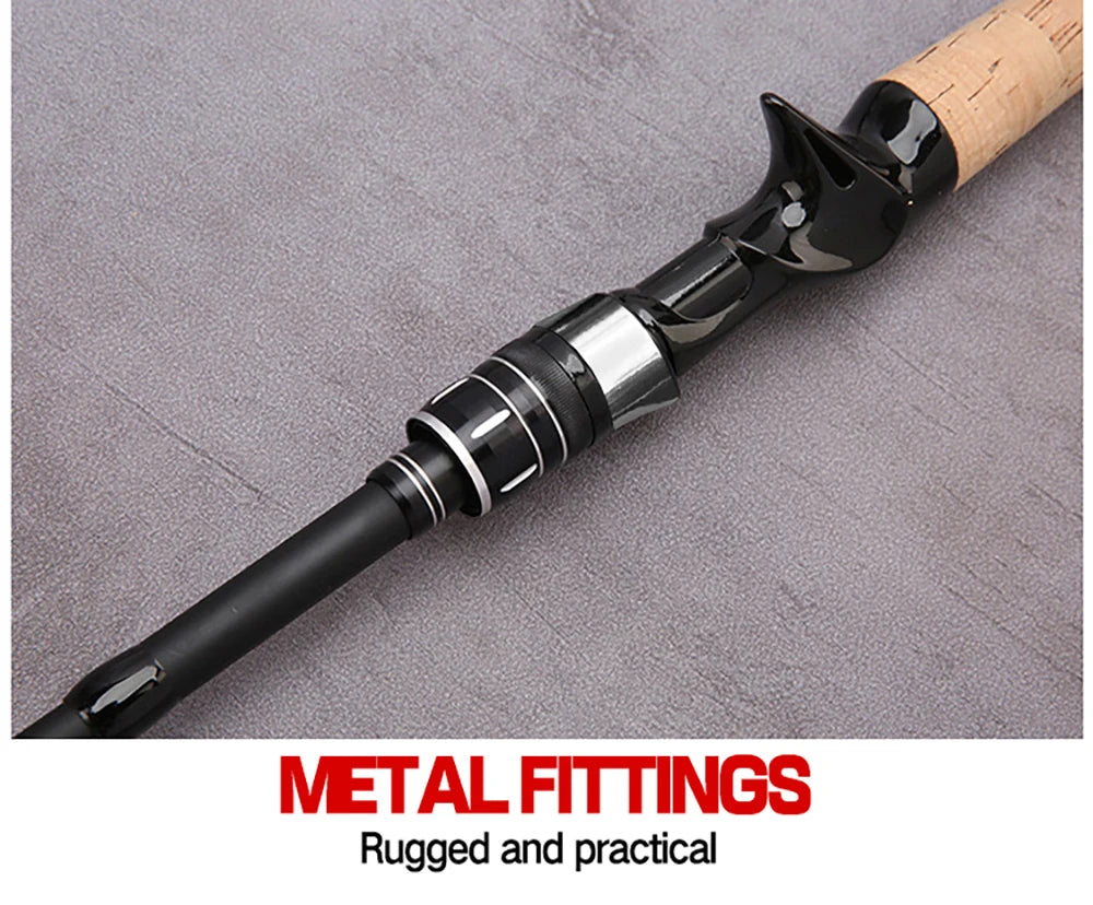Ultra Lightweight Telescopic Baitcasting Fishing Rod – Carbon Fiber Spinning & Casting Rod with Wooden Handle