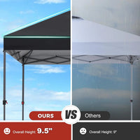 Pop Up Canopy - Outdoor Patio Portable Canopy Tent Heavy Duty for Backyard and Deck with 4 Sandbags(Black, 10x10)