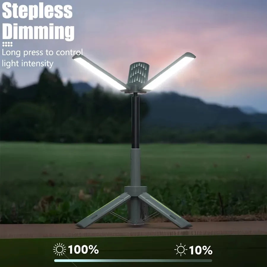 Outdoor Retractable Camping Lamp – 1000 Lumen LED Rechargeable