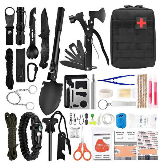 142PCS Camping Emergency Survival Tool Kit with First Aid