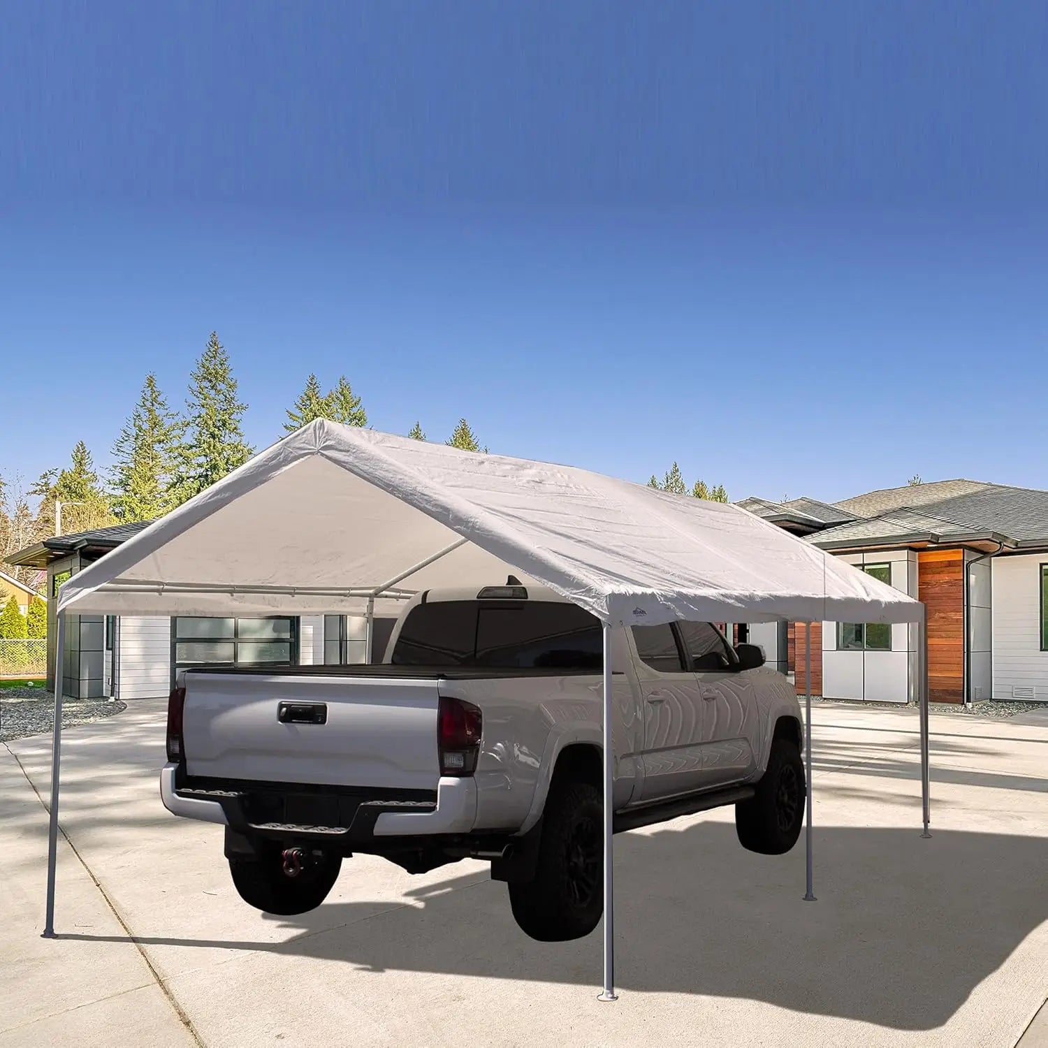 10x20 Heavy Duty Powder Coated Steel Frame Pop Up Carport 6 Stakes for Outdoor Events, Customized