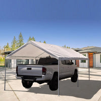 10x20 Heavy Duty Powder Coated Steel Frame Pop Up Carport 6 Stakes for Outdoor Events, Customized