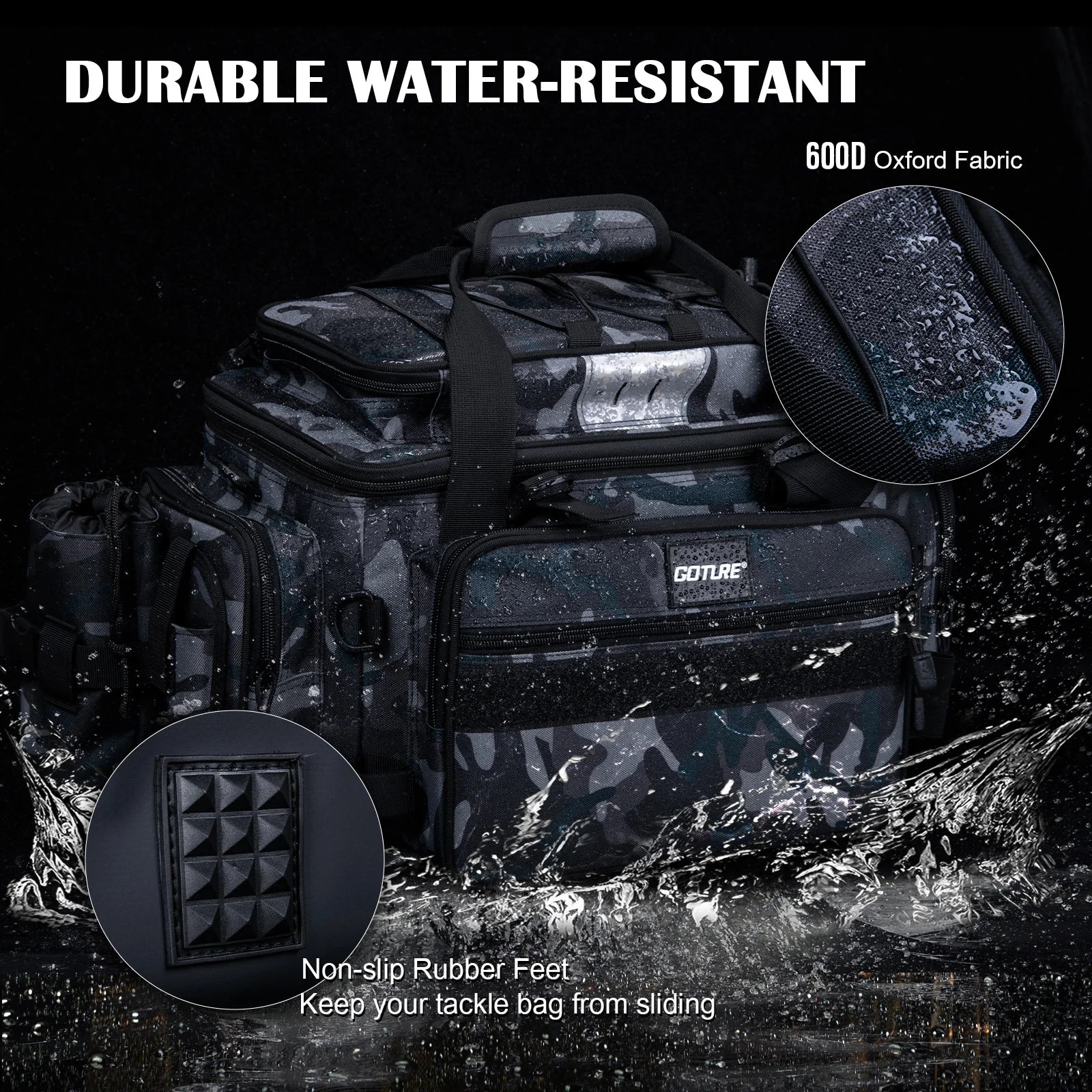 Heavy Duty Waterproof Fishing Tackle Backpack – Large Capacity Outdoor Fishing Storage Bag