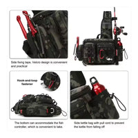 Heavy Duty Fishing Gear Shoulder Bag – Multi-Compartment Outdoor Tackle Storage Bag